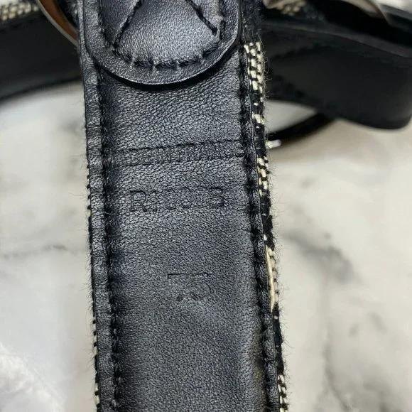 CHRISTIAN DIOR Galliano Vintage Black Diorissimo Canvas CD Belt - Size 75cm/30" - Picture 8 of 11